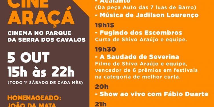 Cine Araçá inicia neste sábado em Serra dos Cavalos, Caruaru