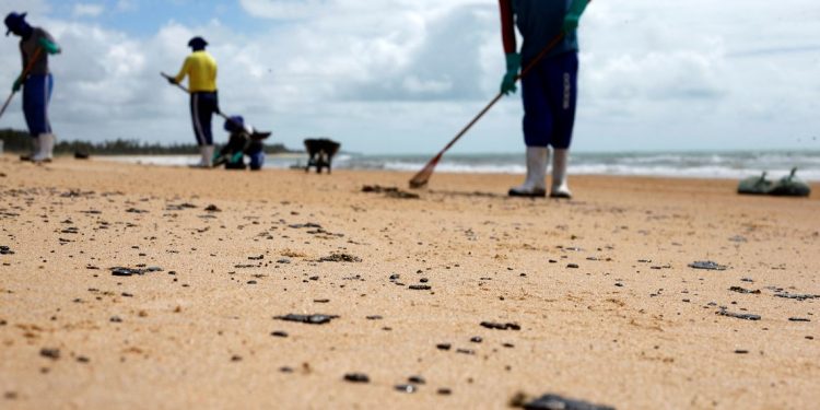 Mais de 525 toneladas de resíduos foram retiradas de praias com óleo