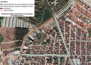 Trânsito é alterado em função das obras na avenida Brasil