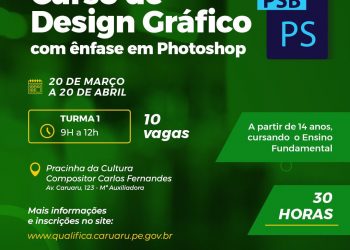 Prefeitura de Caruaru abre inscrição para o curso de Designer Gráfico