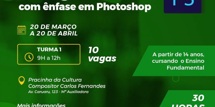 Prefeitura de Caruaru abre inscrição para o curso de Designer Gráfico