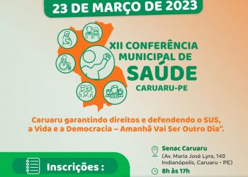 Secretaria de Saúde disponibiliza link de inscrição para a XII Conferência Municipal de Saúde de Caruaru