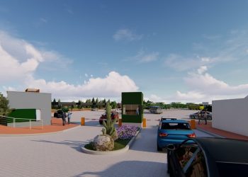 Construção da Praça Fogueteiro Maurílio Mamoca é iniciada no estacionamento próximo à Escola Professor Machadinho