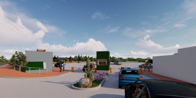 Construção da Praça Fogueteiro Maurílio Mamoca é iniciada no estacionamento próximo à Escola Professor Machadinho