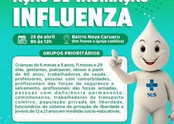 Vacinação contra a Influenza acontece na Nova Caruaru nesta terça (25)