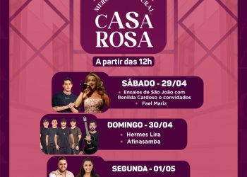 Mercado Cultural Casa Rosa com programação no fim de semana e feriado