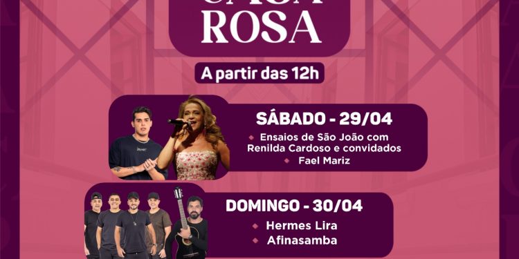 Mercado Cultural Casa Rosa com programação no fim de semana e feriado