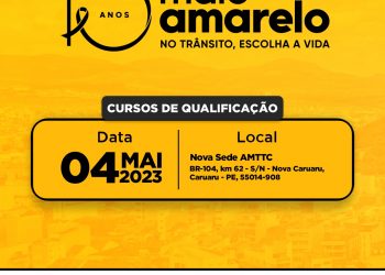 AMTTC vai oferecer cursos gratuitos durante o ‘Maio Amarelo’