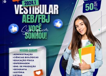 AEB/FBJ abre vagas para o vestibular 2024.1 e oferta bolsas de até 50% de desconto