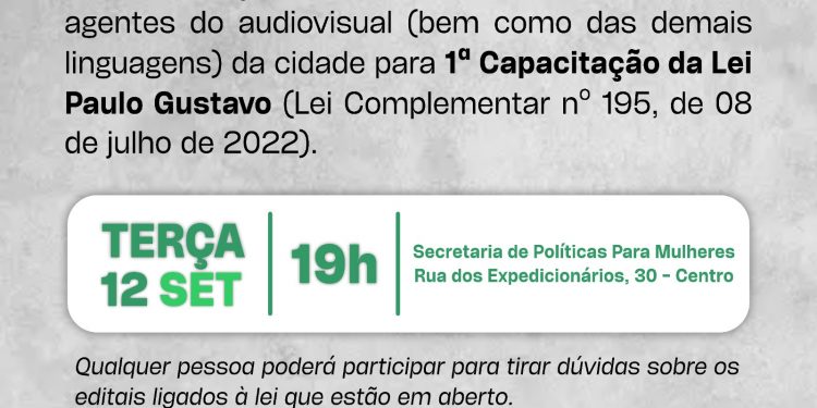 Prefeitura de Caruaru realiza 1ª Capacitação da Lei Paulo Gustavo