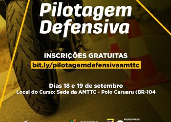 Curso de pilotagem defensiva para motos será oferecido de forma gratuita pela Prefeitura de Caruaru