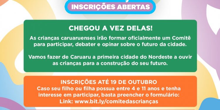 Últimos dias de inscrições para o Comitê das Crianças 2023