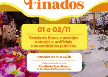 Cadastro aberto para a comercialização nas proximidades dos cemitérios públicos no Dia de Finados