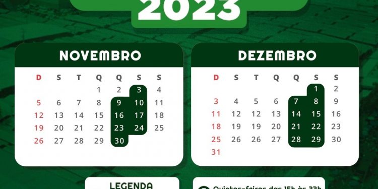 Feiras de fim de ano começam na quinta-feira (09)