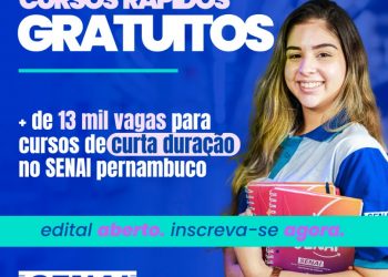 SENAI Pernambuco abre inscrição para mais de 13 mil vagas gratuitas em cursos de curta duração