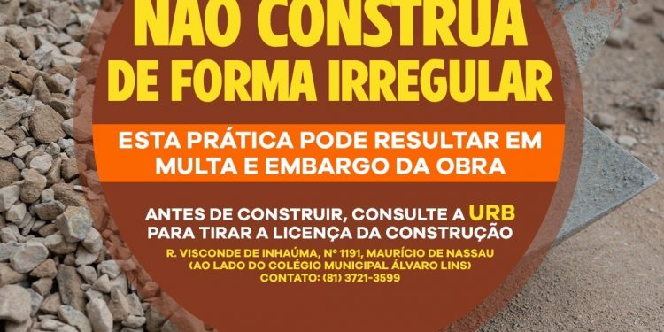 Prefeitura de Caruaru realiza campanha de conscientização para evitar construção de obras irregulares