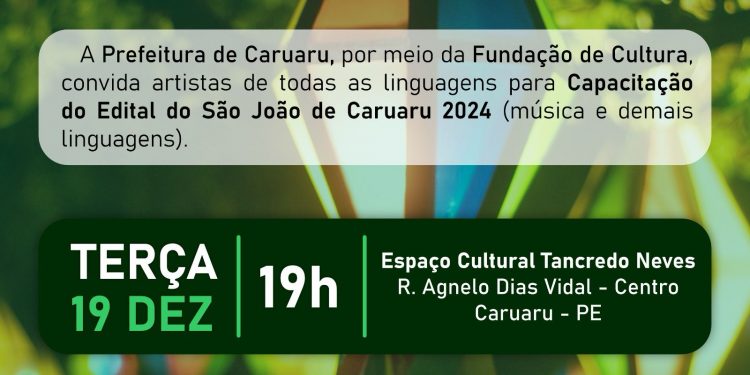 Prefeitura de Caruaru realiza capacitação do Edital do São João 2024