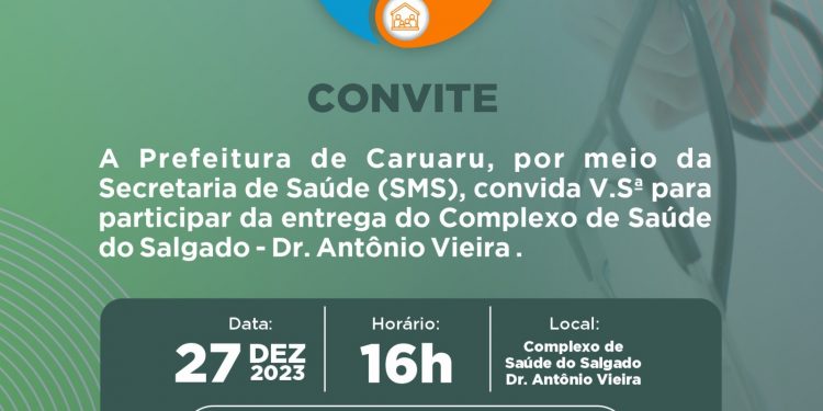 Implantação do Complexo de Saúde do Salgado Dr. Antônio Vieira