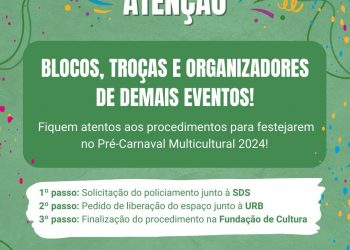 Prefeitura de Caruaru informa procedimentos necessários para blocos e troças desfilarem no Pré-Carnaval Multicultural 2024