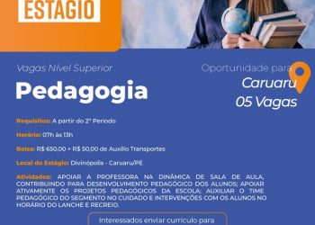 IEL-PE abre vagas de estágio na área de Pedagogia, em Caruaru