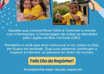 A todos os queridos Amigos – Dia do Repórter: homenagem das crianças da LBV