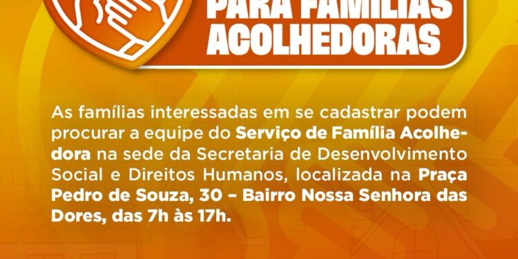 Prefeitura de Caruaru abre seleção para famílias acolhedoras