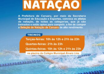Convocatória de atletas de natação