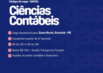 IEL-PE abre vaga para estágio em Ciências Contábeis, em Gravatá