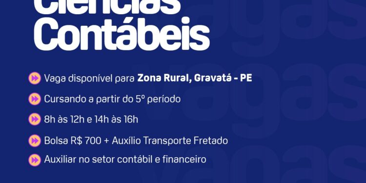 IEL-PE abre vaga para estágio em Ciências Contábeis, em Gravatá