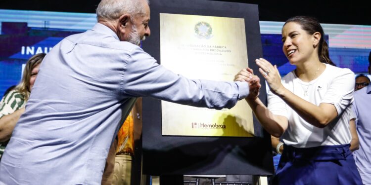 Governadora Raquel Lyra e presidente Lula celebram inauguração da fábrica de medicamento recombinante na Hemobrás