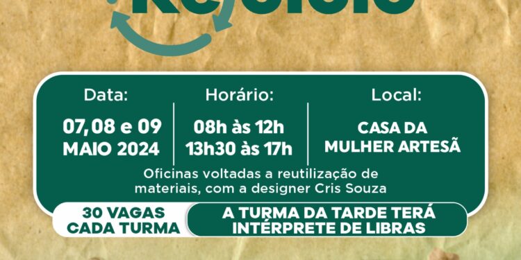 Casa da Mulher Artesã receberá oficina de materiais recicláveis no mês de maio