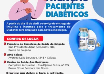 Novos locais para dispensação de insulina e insumos para tratamento do Diabetes