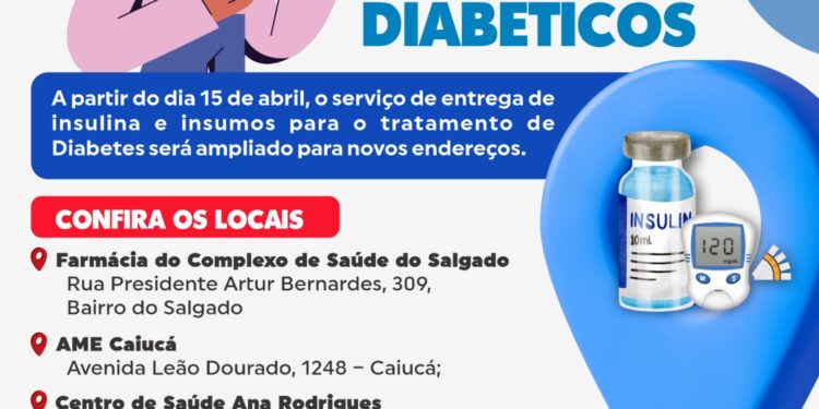 Novos locais para dispensação de insulina e insumos para tratamento do Diabetes
