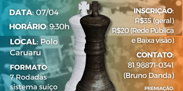 Polo Caruaru recebe Campeonato Caruaruense de Xadrez Rápido 2024
