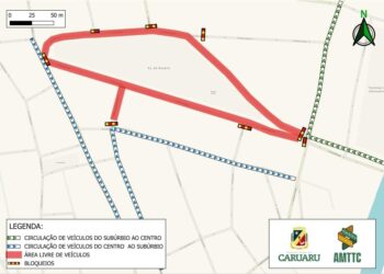 Ruas no entorno da Praça do Rosário são interditadas para obra de recapeamento nesta segunda-feira (08)