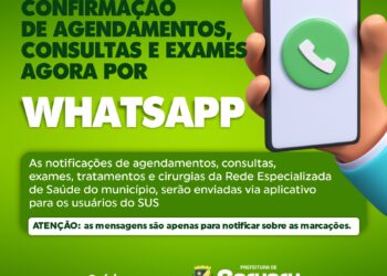 Secretaria de Saúde de Caruaru agora usa o WhatsApp para confirmação de agendamentos com os usuários
