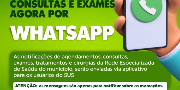 Secretaria de Saúde de Caruaru agora usa o WhatsApp para confirmação de agendamentos com os usuários