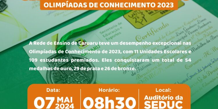 Estudantes da rede municipal serão premiados nas Olimpíadas dos Conhecimentos, refletindo momento atual da educação caruaruense