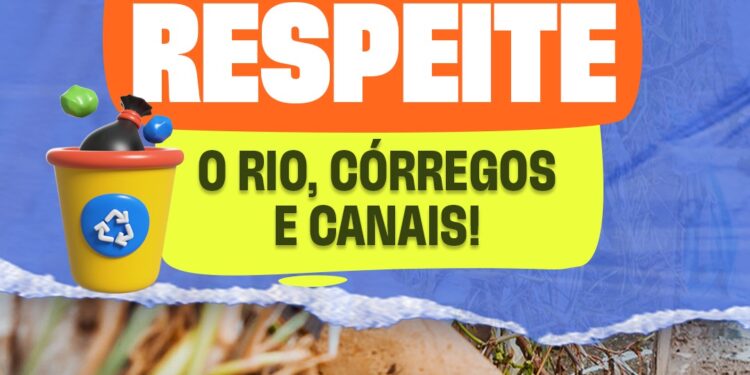 Colaboração da população é essencial para não acumular lixo e entulhos em córregos, canais e rios de Caruaru