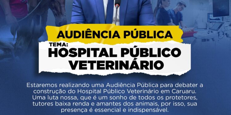 Anderson Correia solicita e audiência pública sobre o Hospital Público Veterinário de Caruaru será na segunda (27)