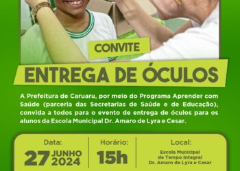 Entrega de óculos para alunos da Escola Municipal de Tempo Integral Dr. Amaro de Lyra e Cesar