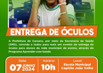Aviso de pauta – Entrega de óculos para alunos da Escola Municipal Capitão João Velho