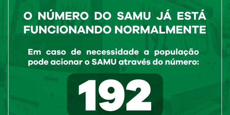 Número 192 do Samu Caruaru e Samu Agreste voltou a funcionar