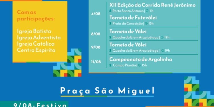 Fernando de Noronha comemora 521 anos com celebrações religiosas, vários shows musicais e competições esportivas
