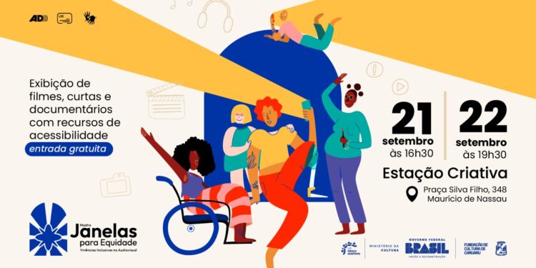 Mostra Janelas para Equidade realiza exibições gratuitas de filmes com recursos de acessibilidade em Caruaru