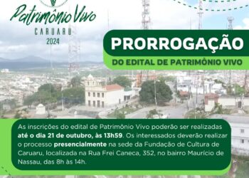 Prefeitura de Caruaru prorroga inscrições para a seleção de novo Patrimônio Vivo
