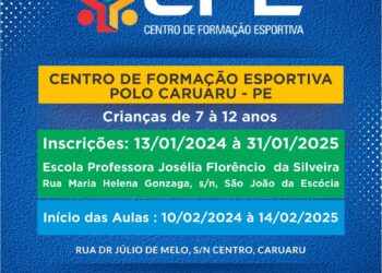 Prefeitura de Caruaru abre inscrições para o Centro de Formação Esportiva