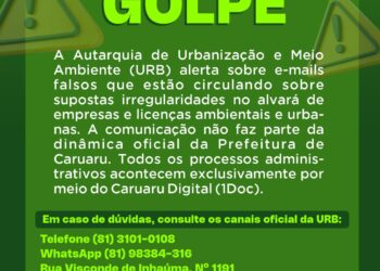 URB alerta para golpe de e-mails falsos sobre alvarás de funcionamento