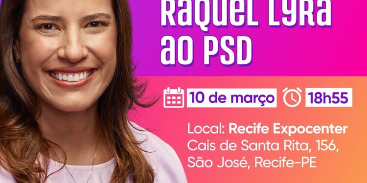 Governadora Raquel Lyra se filia ao PSD nesta segunda (10)