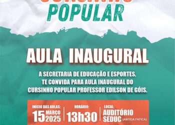 Aula inaugural do Cursinho Popular Edilson de Góis será neste sábado (15)